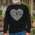 Science Teacher Heart Proud Science Teaching Long Sleeve T-Shirt Gifts for Old Men