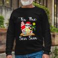 Sea Sun Christmas In July Santa Surfing Lake Party Long Sleeve T-Shirt Gifts for Old Men