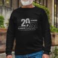 Seniors Class Of 2022 American Grey Style Flag Tshirt Long Sleeve T-Shirt Gifts for Old Men