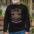 September Girl Always Listens Tshirt Long Sleeve T-Shirt Gifts for Old Men