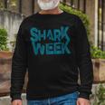 Shark 2022 Week Passion For Sharks Ocean Long Sleeve T-Shirt Gifts for Old Men
