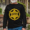 Sheriff Badge Tshirt Long Sleeve T-Shirt Gifts for Old Men