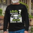 Six 7Yr Bday Son Boy Gamer 7Th 7 Years Old Birthday Long Sleeve T-Shirt Gifts for Old Men