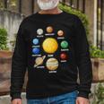 Solar System Planets Tshirt Long Sleeve T-Shirt Gifts for Old Men