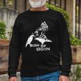Son Of Odin Viking Odin&8217S Raven Norse Long Sleeve T-Shirt Gifts for Old Men