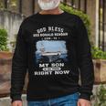 My Son Is On Uss Ronald Reagan Cvn Long Sleeve T-Shirt Gifts for Old Men