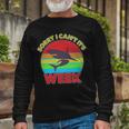 Sorry I Cant Its Shark Week Tshirt Long Sleeve T-Shirt Gifts for Old Men
