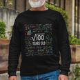 Square Root Of 100 10Th Birthday 10 Year Old Math Bday Tshirt Long Sleeve T-Shirt Gifts for Old Men