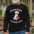 Stealing Hearts Blasting Farts Bichons Frise Valentines Day Long Sleeve T-Shirt Gifts for Old Men
