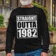 Straight Outta 1982 40Th Birthday Long Sleeve T-Shirt Gifts for Old Men