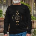 Sun And Moon Boho Celestial Tshirt Long Sleeve T-Shirt Gifts for Old Men