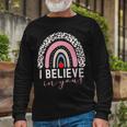 Test Day I Believe In You Rainbow Women Students Men V2 Long Sleeve T-Shirt Gifts for Old Men