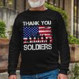 Thank You Soldiers Tshirt Long Sleeve T-Shirt Gifts for Old Men