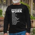 Thoughts During Work Long Sleeve T-Shirt Gifts for Old Men