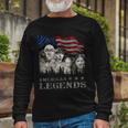 Three Stooges American Legends Usa Flag Long Sleeve T-Shirt Gifts for Old Men