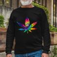 Tie Dye Pot Leaf Long Sleeve T-Shirt Gifts for Old Men