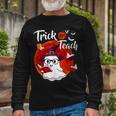 Trick Or Teach Cute Boo Witch Halloween Teacher Costume Long Sleeve T-Shirt Gifts for Old Men