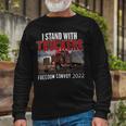 Trucker Trucker Support I Stand With Truckers Freedom Convoy _ Long Sleeve T-Shirt Gifts for Old Men