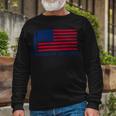 Trucker Truck Driver American Flag With Exhaust American Trucker Long Sleeve T-Shirt Gifts for Old Men