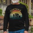 Trucker Truck Driver Vintage Trucker Long Sleeve T-Shirt Gifts for Old Men