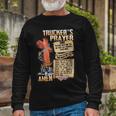 Trucker Truckers Prayer Amen Cross Truck Drive Lover Long Sleeve T-Shirt Gifts for Old Men