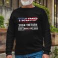 Trump 2024 Impeach Biden 2024 Election Trump Trump Long Sleeve T-Shirt Gifts for Old Men