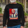 Trump Middle Finger Biden Harris Republican American Flag Long Sleeve T-Shirt Gifts for Old Men