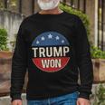 Trump Won 4Th Of July American Flag Great Long Sleeve T-Shirt Gifts for Old Men