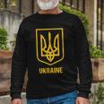 Ukraine Trident Shirt Ukraine Ukraine Coat Of Arms Ukrainian Patriotic Long Sleeve T-Shirt Gifts for Old Men