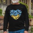 Ukrainian Butterfly Mashup Ukraine Flag Long Sleeve T-Shirt Gifts for Old Men