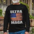 Ultra Maga America Flag Long Sleeve T-Shirt Gifts for Old Men
