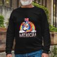Unicorn 4Th Of July Merica Girl Rainbow Long Sleeve T-Shirt Gifts for Old Men