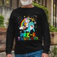 Unicorn Riding Narwhal Prek Fabulous Long Sleeve T-Shirt Gifts for Old Men