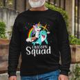 Unicorn Squad Magical Unicorn Riding Narwhal Long Sleeve T-Shirt Gifts for Old Men