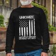 Unionize United We Bargain Divided We Beg Usa Union Pride Great Long Sleeve T-Shirt Gifts for Old Men