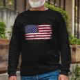Us Flag Vintage Merican Independence Day On 4Th Of July Great Long Sleeve T-Shirt Gifts for Old Men