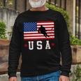 Usa Hockey Winter Sports Games Tshirt Long Sleeve T-Shirt Gifts for Old Men