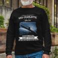 Uss Charlotte Ssn Long Sleeve T-Shirt Gifts for Old Men