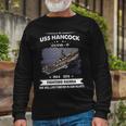 Uss Hancock Cva 19 Cv 19 Front Style Long Sleeve T-Shirt Gifts for Old Men