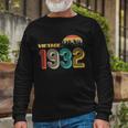 Vintage 1932 Sun Wilderness 90Th Birthday Long Sleeve T-Shirt Gifts for Old Men