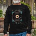 Vintage 1974 Vinyl Retro Turntable Birthday Dj For Him Long Sleeve T-Shirt T-Shirt Gifts for Old Men