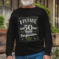 Vintage 50Th Birthday For Him 1972 Aged To Perfection Tshirt Long Sleeve T-Shirt Gifts for Old Men