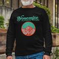 Vintage 80S Badge Yosemite National Park Half Dome Graphic Long Sleeve T-Shirt Gifts for Old Men
