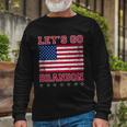 Vintage Lets Go Brandon American Flag Tshirt Long Sleeve T-Shirt Gifts for Old Men