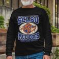 Vintage Sclsu Mud Dogs Classic Football Tshirt Long Sleeve T-Shirt Gifts for Old Men