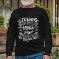 Vintage Scroll Legends Were Born In 1982 Aged Perfectly 40Th Birthday Long Sleeve T-Shirt Gifts for Old Men