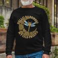 Vintage Steampunk Dragonfly Moon Hello Darkness My Old Friend Long Sleeve T-Shirt Gifts for Old Men