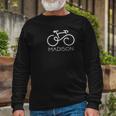 Vintage Tee Bike Madison Long Sleeve T-Shirt Gifts for Old Men