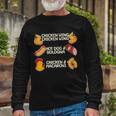 Viral Chicken Wing Song Meme Long Sleeve T-Shirt Gifts for Old Men
