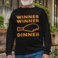 Winner Winner Chicken Dinner Gaming Long Sleeve T-Shirt Gifts for Old Men